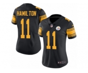 Women's Nike Pittsburgh Steelers #11 Justin Hunter Limited Black Rush NFL Jersey