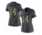 Women's Nike Pittsburgh Steelers #14 Sammie Coates Limited Black 2016 Salute to Service NFL Jersey