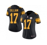 Women's Nike Pittsburgh Steelers #17 Joe Gilliam Limited Black Rush NFL Jersey