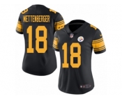 Women's Nike Pittsburgh Steelers #18 Zach Mettenberger Limited Black Rush NFL Jersey