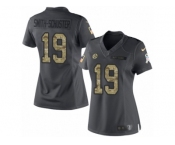 Women's Nike Pittsburgh Steelers #19 JuJu Smith-Schuster Limited Black 2016 Salute to Service NFL Jersey