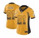 Women's Nike Pittsburgh Steelers #21 Sean Davis Limited Gold Rush Drift Fashion NFL Jersey