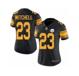 Women's Nike Pittsburgh Steelers #23 Mike Mitchell Limited Black Rush NFL Jersey
