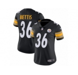 Women's Nike Pittsburgh Steelers #36 Jerome Bettis Vapor Untouchable Limited Black Team Color NFL Jersey