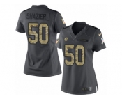 Women's Nike Pittsburgh Steelers #50 Ryan Shazier Limited Black 2016 Salute to Service NFL Jersey