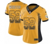 Women's Nike Pittsburgh Steelers #52 Mike Webster Limited Gold Rush Drift Fashion NFL Jersey