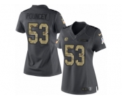 Women's Nike Pittsburgh Steelers #53 Maurkice Pouncey Limited Black 2016 Salute to Service NFL Jersey