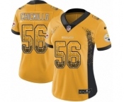 Women's Nike Pittsburgh Steelers #56 Anthony Chickillo Limited Gold Rush Drift Fashion NFL Jersey