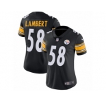 Women's Nike Pittsburgh Steelers #58 Jack Lambert Vapor Untouchable Limited Black Team Color NFL Jersey