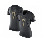 Women's Nike Pittsburgh Steelers #7 Ben Roethlisberger Limited Black 2016 Salute to Service NFL Jersey