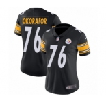 Women's Nike Pittsburgh Steelers #76 Chukwuma Okorafor Black Team Color Vapor Untouchable Limited Player NFL Jersey