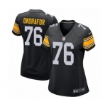 Women's Nike Pittsburgh Steelers #76 Chukwuma Okorafor Game Black Alternate NFL Jersey
