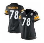 Women's Nike Pittsburgh Steelers #78 Alejandro Villanueva Elite Black Team Color NFL Jersey