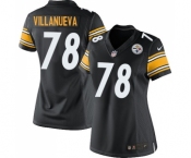 Women's Nike Pittsburgh Steelers #78 Alejandro Villanueva Elite Black Team Color NFL Jersey