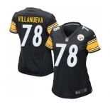 Women's Nike Pittsburgh Steelers #78 Alejandro Villanueva Game Black Team Color NFL Jersey