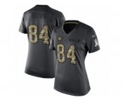 Women's Nike Pittsburgh Steelers #84 Antonio Brown Limited Black 2016 Salute to Service NFL Jersey