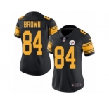 Women's Nike Pittsburgh Steelers #84 Antonio Brown Limited Black Rush NFL Jersey