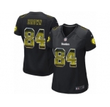 Women's Nike Pittsburgh Steelers #84 Antonio Brown Limited Black Strobe NFL Jersey