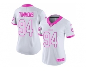 Women's Nike Pittsburgh Steelers #94 Lawrence Timmons Limited Rush Fashion Pink NFL Jersey