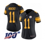 Women's Pittsburgh Steelers #11 Donte Moncrief Limited Black Rush Vapor Untouchable 100th Season Football Jersey