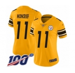 Women's Pittsburgh Steelers #11 Donte Moncrief Limited Gold Inverted Legend 100th Season Football Jersey