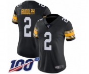 Women's Pittsburgh Steelers #2 Mason Rudolph Black Alternate Vapor Untouchable Limited Player 100th Season Football Jersey