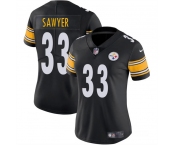 Women's Pittsburgh Steelers #33 Jack Sawyer Black 2025 Draft Vapor Untouchable Limited Football Stitched Jersey