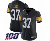 Women's Pittsburgh Steelers #37 Carnell Lake Black Alternate Vapor Untouchable Limited Player 100th Season Football Jersey