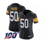 Women's Pittsburgh Steelers #50 Ryan Shazier Black Alternate Vapor Untouchable Limited Player 100th Season Football Jersey