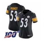 Women's Pittsburgh Steelers #53 Maurkice Pouncey Black Team Color Vapor Untouchable Limited Player 100th Season Football Jersey