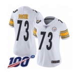 Women's Pittsburgh Steelers #73 Ramon Foster White Vapor Untouchable Limited Player 100th Season Football Jersey