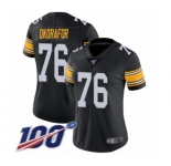 Women's Pittsburgh Steelers #76 Chukwuma Okorafor Black Alternate Vapor Untouchable Limited Player 100th Season Football Jersey