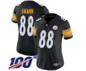 Women's Pittsburgh Steelers #88 Lynn Swann Black Team Color Vapor Untouchable Limited Player 100th Season Football Jersey