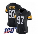 Women's Pittsburgh Steelers #97 Cameron Heyward Black Alternate Vapor Untouchable Limited Player 100th Season Football Jersey