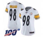 Women's Pittsburgh Steelers #98 Vince Williams White Vapor Untouchable Limited Player 100th Season Football Jersey
