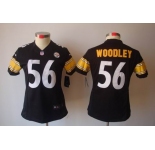 nike women nfl jerseys pittsburgh steelers #56 woodley black[nike limited]