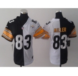 nike women nfl jerseys pittsburgh steelers #83 heath miller white-black[nike split]