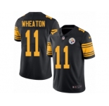 Youth Nike Pittsburgh Steelers #11 Markus Wheaton Limited Black Rush NFL Jersey