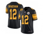 Youth Nike Pittsburgh Steelers #12 Terry Bradshaw Limited Black Rush NFL Jersey