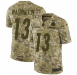 Youth Nike Pittsburgh Steelers #13 James Washington Limited Camo 2018 Salute to Service NFL Jersey
