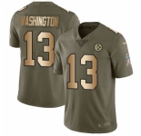 Youth Nike Pittsburgh Steelers #13 James Washington Limited Olive Gold 2017 Salute to Service NFL Jersey