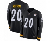 Youth Nike Pittsburgh Steelers #20 Cameron Sutton Limited Black Therma Long Sleeve NFL Jersey