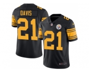 Youth Nike Pittsburgh Steelers #21 Sean Davis Black Stitched NFL Limited Rush Jersey