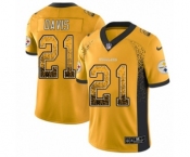Youth Nike Pittsburgh Steelers #21 Sean Davis Limited Gold Rush Drift Fashion NFL Jersey