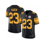 Youth Nike Pittsburgh Steelers #23 Joe Haden Black Stitched NFL Limited Rush Jersey