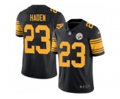 Youth Nike Pittsburgh Steelers #23 Joe Haden Black Stitched NFL Limited Rush Jersey