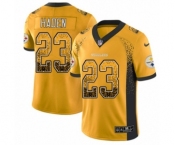 Youth Nike Pittsburgh Steelers #23 Joe Haden Limited Gold Rush Drift Fashion NFL Jersey