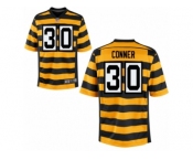 Youth Nike Pittsburgh Steelers #30 James Conner YellowBlack Alternate 80TH Anniversary Throwback NFL Jersey