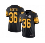 Youth Nike Pittsburgh Steelers #36 Jerome Bettis Limited Black Rush NFL Jersey