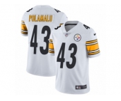 Youth Nike Pittsburgh Steelers #43 Troy Polamalu Vapor Untouchable Limited White NFL Jersey